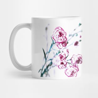 Red and white carnation flowers Mug